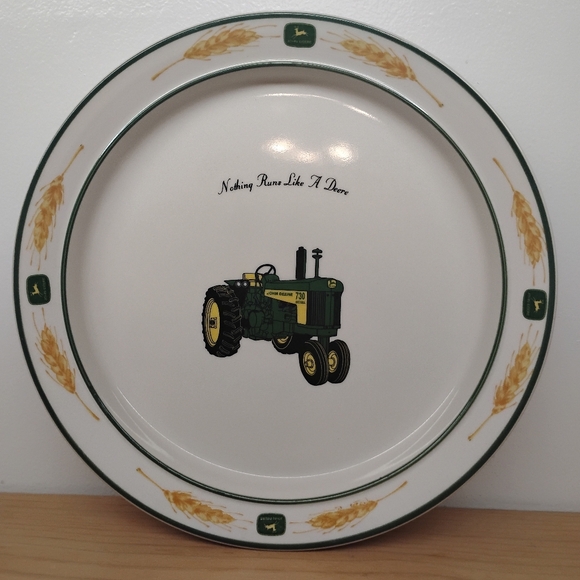 Gibson John Deere Salad Dessert Plate Nothing‎ Runs Like A Deere Tractor 8 1/2" - Picture 1 of 9
